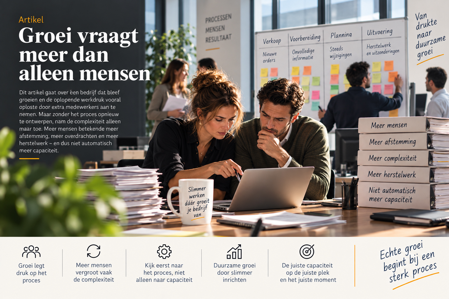 Het groeibedrijf dat capaciteit bleef toevoegen zonder het proces opnieuw te ontwerpen